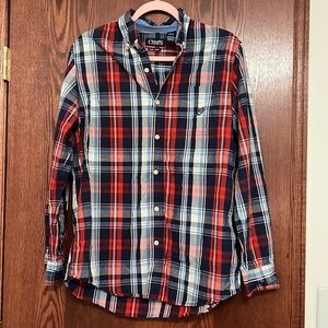 Perfect for fall! Plaid Chaps easy care button up.